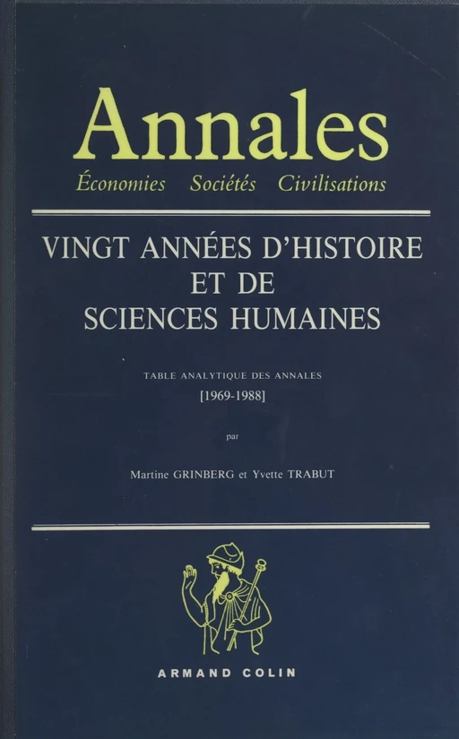 Vingt années d'histoire et de sciences humaines - Martine Grinberg, Yvette Trabut - (Armand Colin) réédition numérique FeniXX