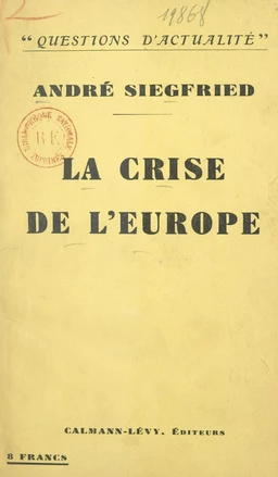 La crise de l'Europe