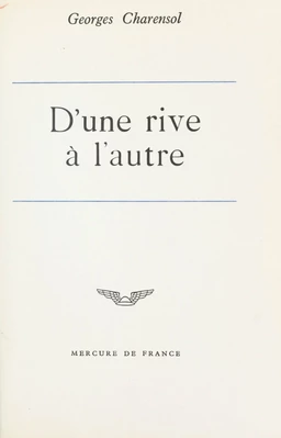 D'une rive à l'autre