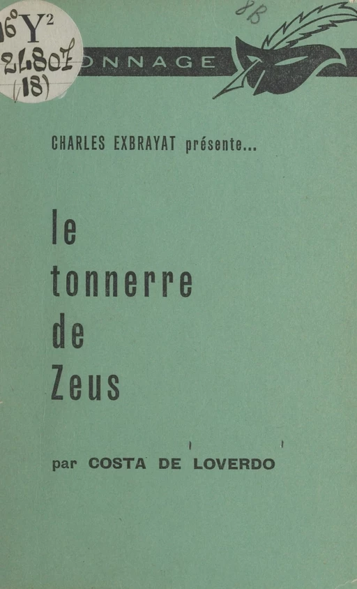 Le tonnerre de Zeus - Costa de Loverdo - (Éditions Du Masque) réédition numérique FeniXX