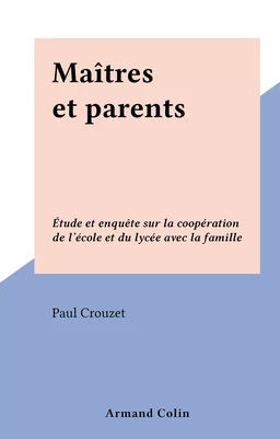 Maîtres et parents