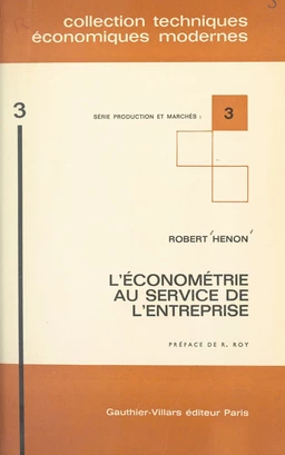 L'économétrie au service de l'entreprise