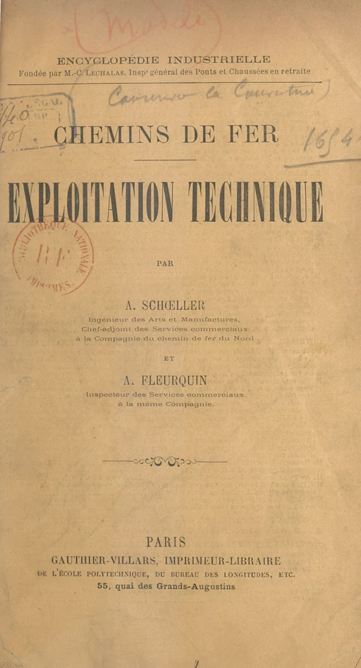 Chemins de fer - A. Fleurquin, Adolphe Schœller - (Dunod) réédition numérique FeniXX