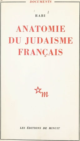 Anatomie du judaïsme français