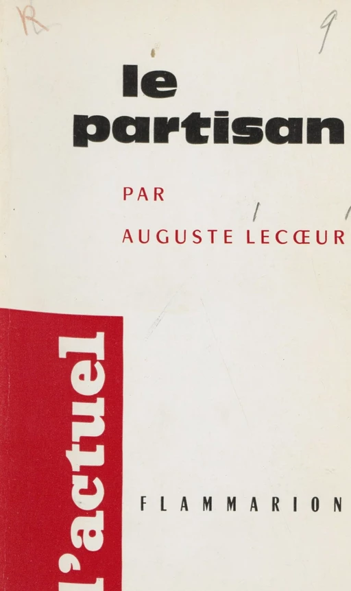 Le partisan - Auguste Lecoeur - (Flammarion) réédition numérique FeniXX