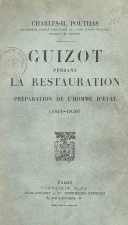 Guizot pendant la Restauration