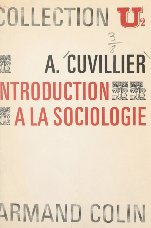 Introduction à la sociologie - Armand Cuvillier - (Armand Colin) réédition numérique FeniXX