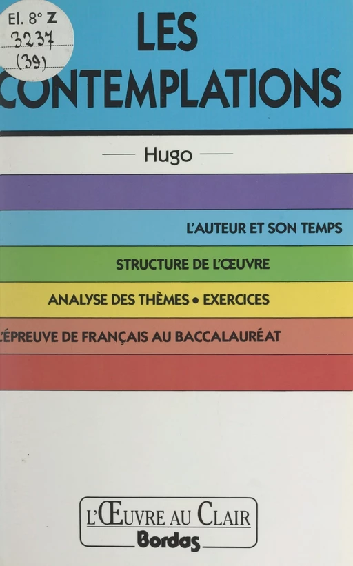 Les contemplations, Hugo - Philippe Zard - (Bordas) réédition numérique FeniXX