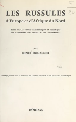 Les russules d'Europe et d'Afrique du Nord