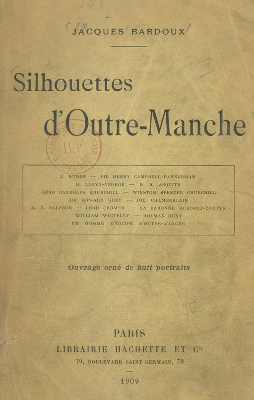 Silhouettes d'Outre-Manche - Jacques Bardoux - Hachette (réédition numérique FeniXX)