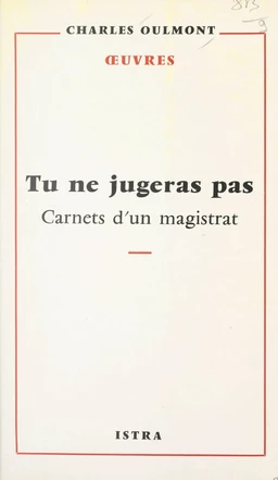 Tu ne jugeras pas