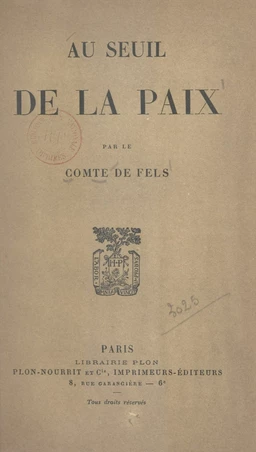 Au seuil de la paix