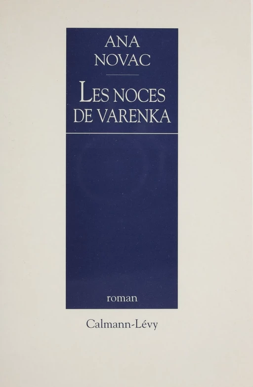 Les Noces de Varenka - Ana Novac - FeniXX réédition numérique