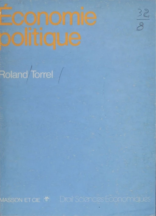 Économie politique - Roland Torrel - FeniXX réédition numérique