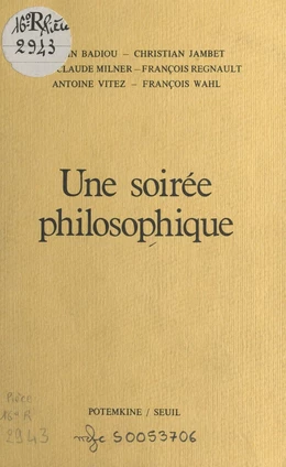 Une soirée philosophique