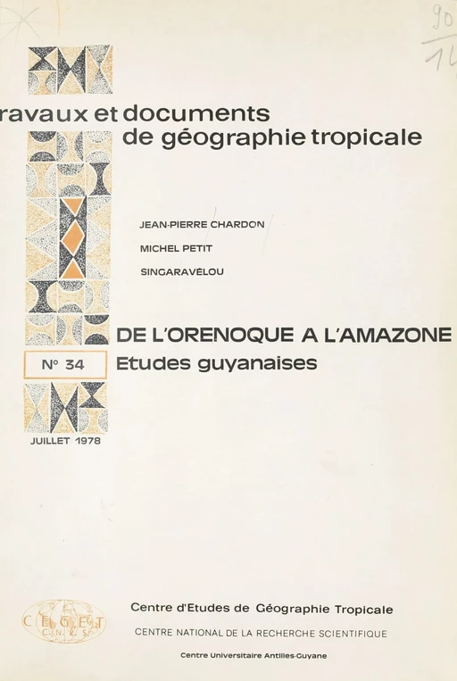 De l'Orénoque à l'Amazone : Études guyanaises - Jean-Pierre Chardon - FeniXX réédition numérique