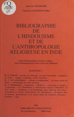 Bibliographie de l'hindouisme et de l'anthropologie religieuse en Inde (1)