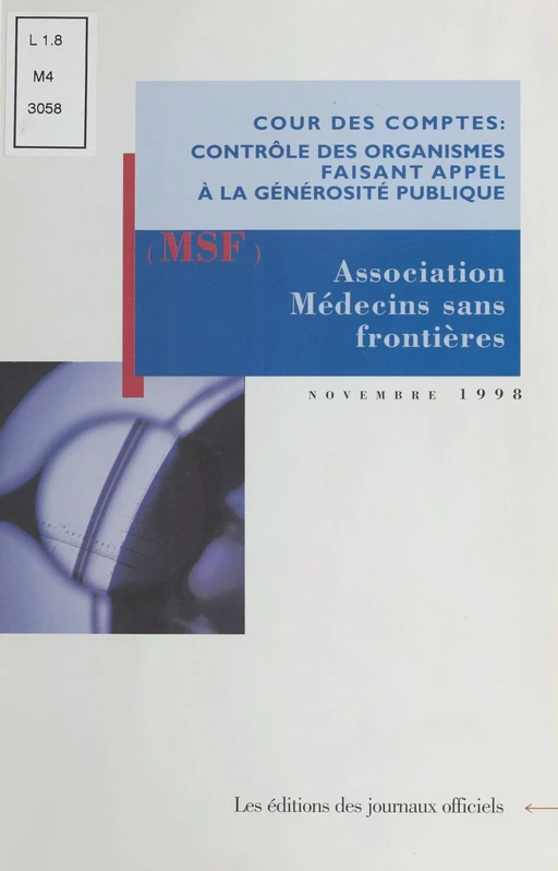 Association Médecins sans frontières -  Cour des comptes - FeniXX réédition numérique