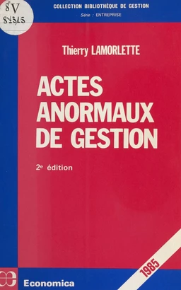 Actes anormaux de gestion