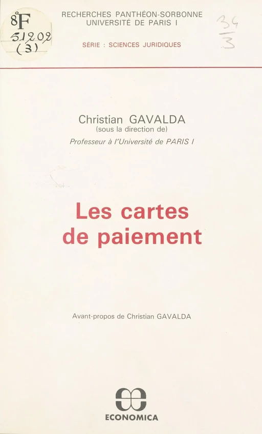 Les Cartes de paiement - Christian Gavalda - FeniXX réédition numérique