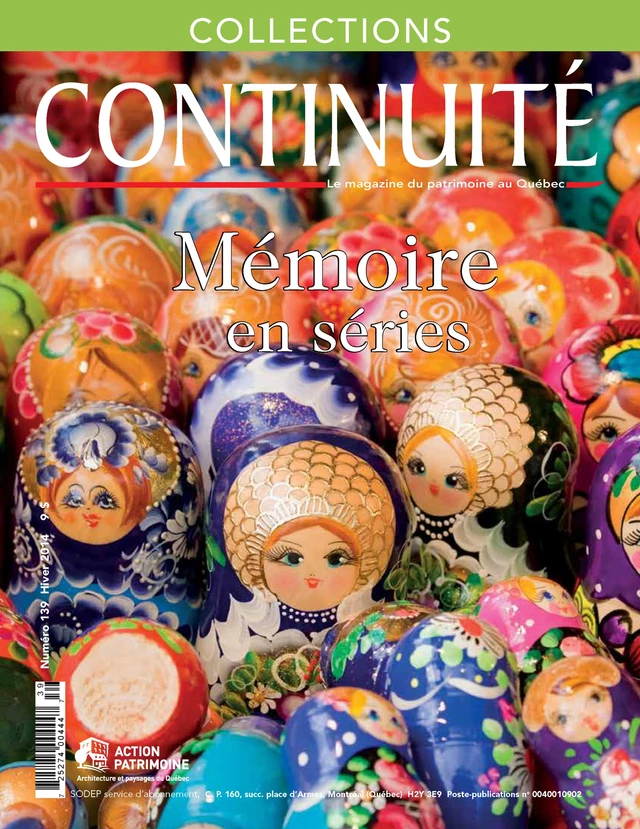 Continuité. No. 139, Hiver 2014 - Colette Naud, François Varin, Michel Laurent, Caroline Truchon, Pascale Guéricolas, Christian Denis, Marc Vallières, Lise Boily, Dominic Dagenais - Éditions Continuité