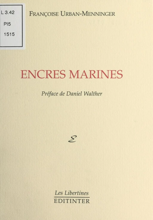 Encres marines - Françoise Urban-Menninger - FeniXX réédition numérique