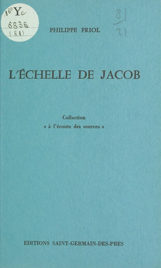 L'Échelle de Jacob - Philippe Priol - FeniXX réédition numérique