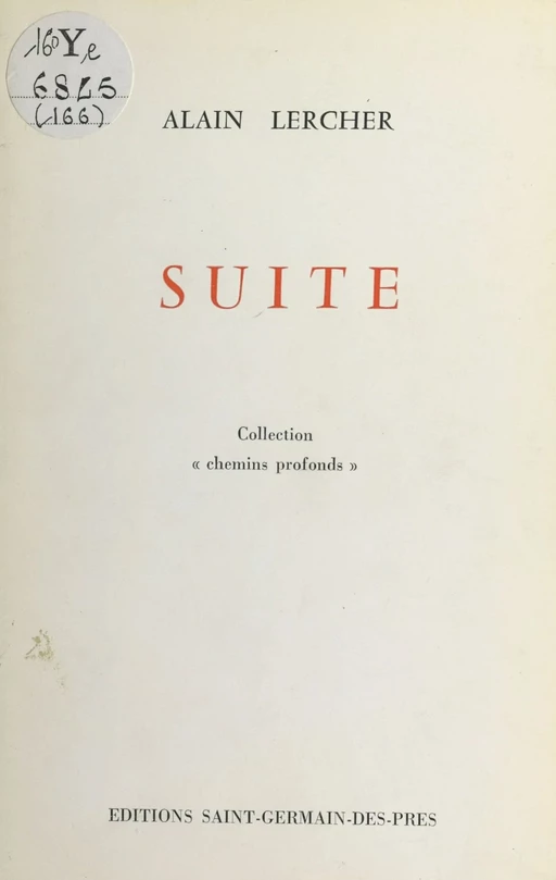 Suite - Alain Lercher - FeniXX réédition numérique