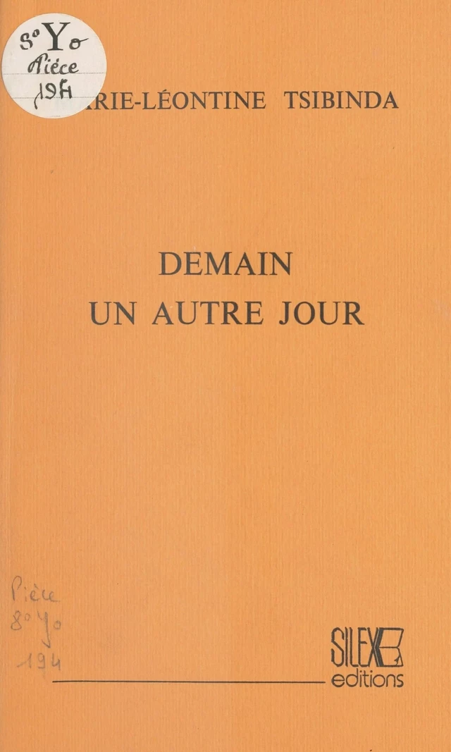 Demain un autre jour - Marie-Léontine Tsibinda - FeniXX réédition numérique