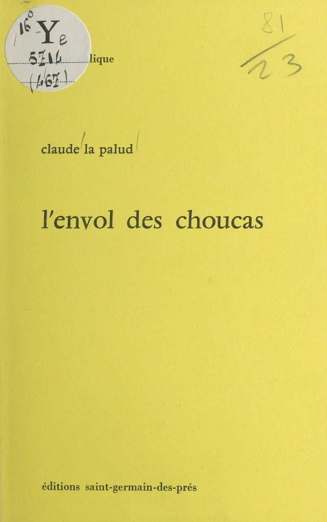 L'Envol des choucas - Claude La Palud - FeniXX réédition numérique