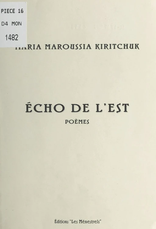 Écho de l'Est - Maroussia Kiritchuk - FeniXX réédition numérique