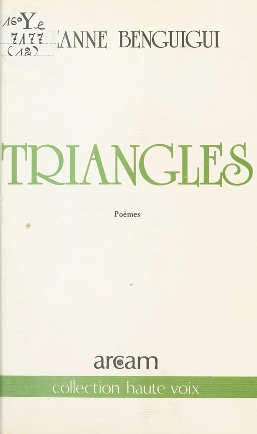 Triangles - Jeanne Benguigui - FeniXX réédition numérique