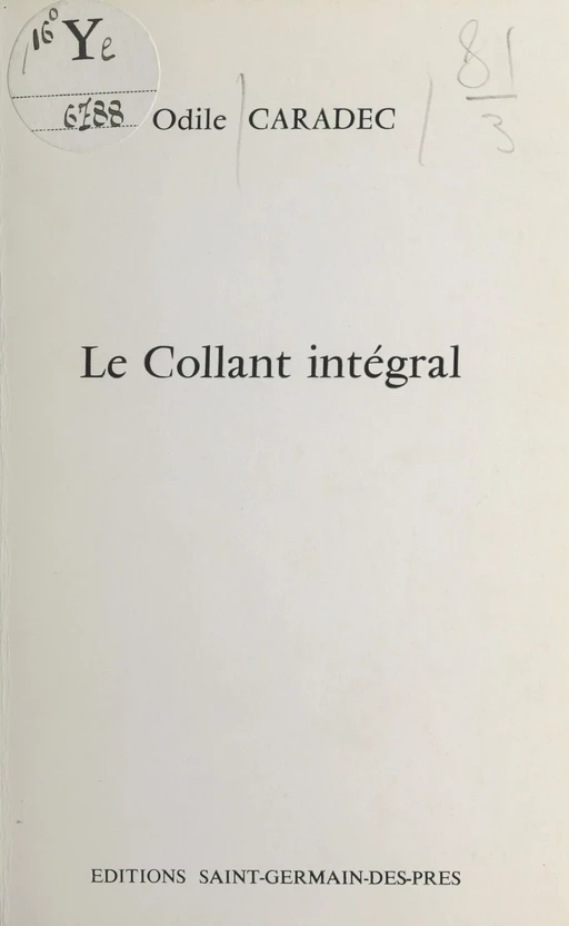 Le Collant intégral - Odile Caradec - FeniXX réédition numérique