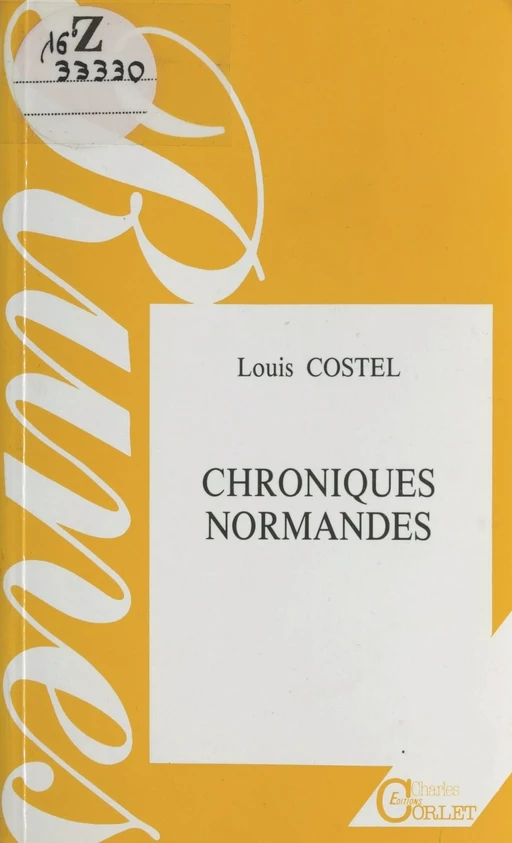 Chroniques normandes - Louis Costel - FeniXX réédition numérique