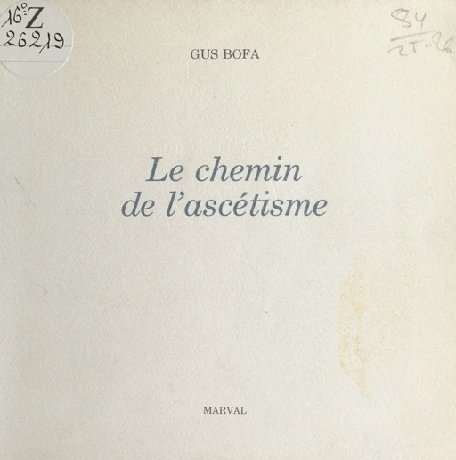 Le Chemin de l'ascétisme - Gus Bofa - FeniXX réédition numérique