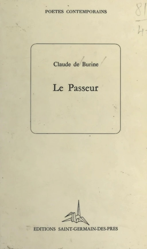 Le Tasseur - Claude de Burine - FeniXX réédition numérique