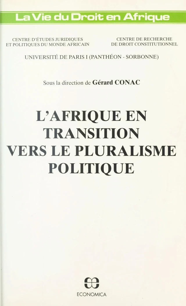 L'Afrique en transition vers le pluralisme politique -  - FeniXX réédition numérique