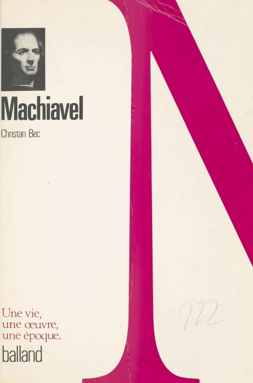 Machiavel - Christian Bec - FeniXX réédition numérique