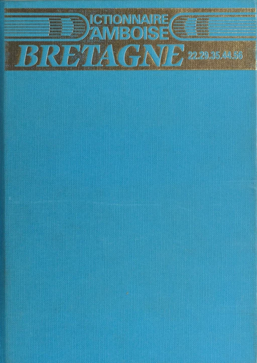 Dictionnaire d'Amboise : Bretagne (22, 29, 35, 44, 56) - Valéry d' Amboise - FeniXX réédition numérique