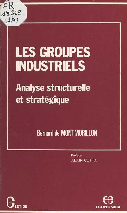 Les Groupes industriels : analyse structurelle et stratégique - Bernard de Montmorillon - FeniXX réédition numérique