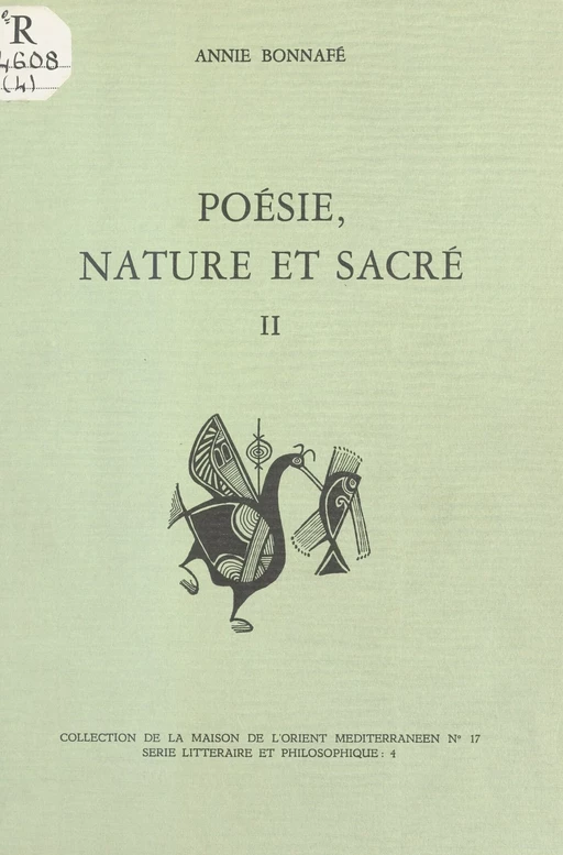 Poésie, nature et sacré (2) : L'Âge archaïque - Annie Bonnafé - FeniXX réédition numérique