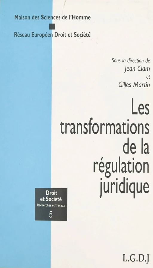 Les Transformations de la régulation juridique -  - FeniXX réédition numérique