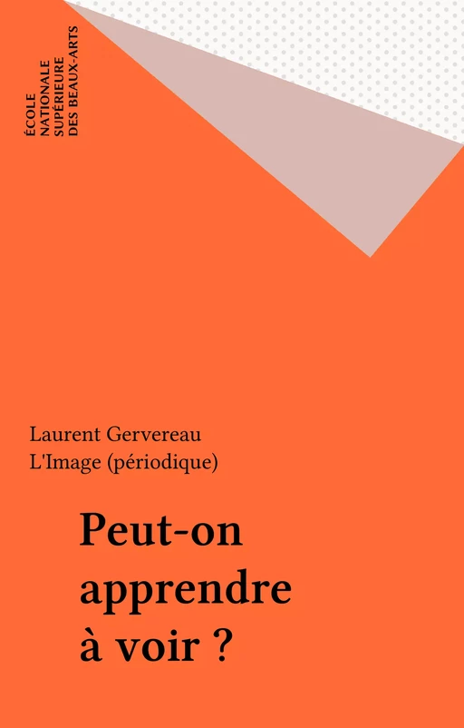 Peut-on apprendre à voir ? - Laurent Gervereau - FeniXX réédition numérique