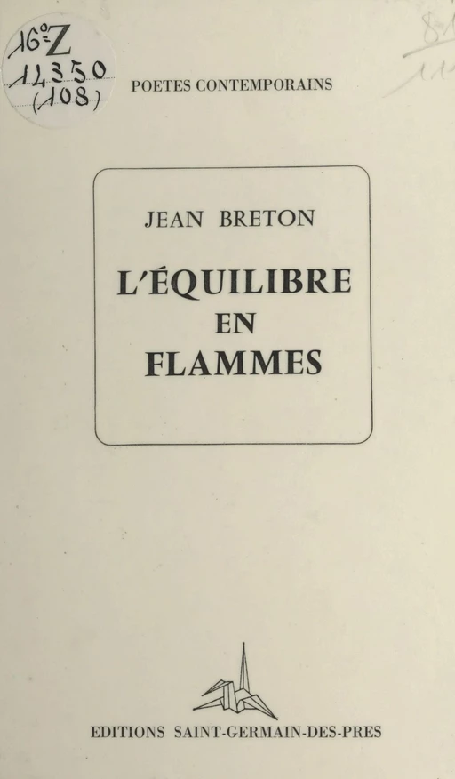 L'équilibre en flammes - Jean Breton - FeniXX réédition numérique