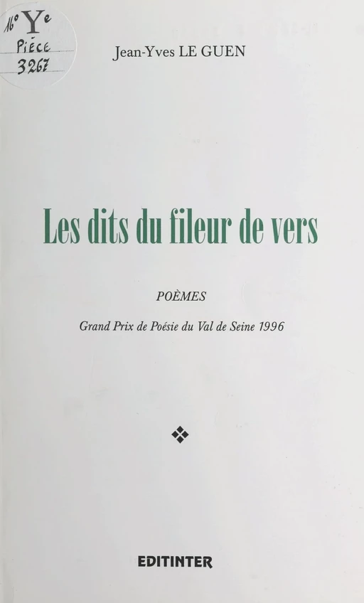 Les dits du fileur de vers - Jean-Yves Le Guen - FeniXX réédition numérique