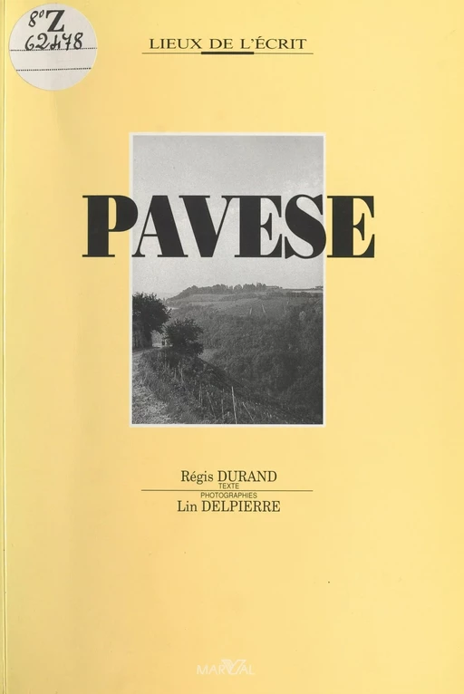 Cesare Pavese - Régis Durand - FeniXX réédition numérique