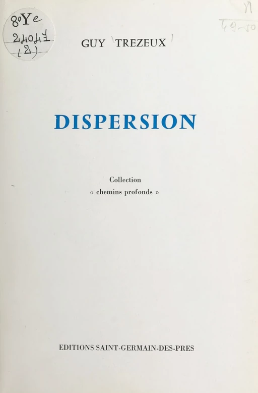 Dispersion - Guy Trezeux - FeniXX réédition numérique