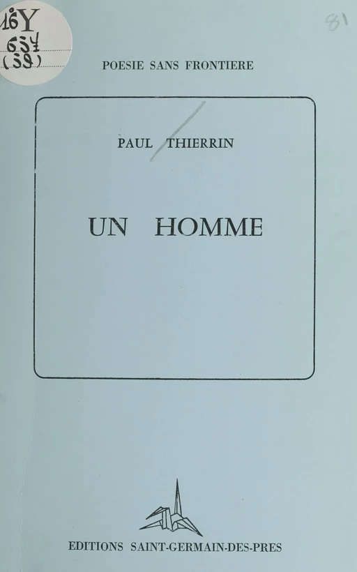 Un homme - Paul Thierrin - FeniXX réédition numérique