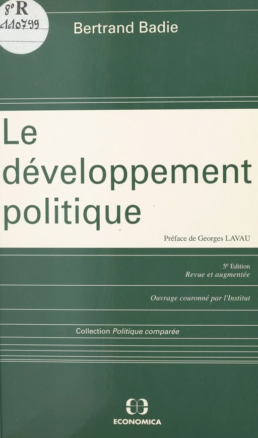 Le développement politique - Bertrand Badie - FeniXX réédition numérique