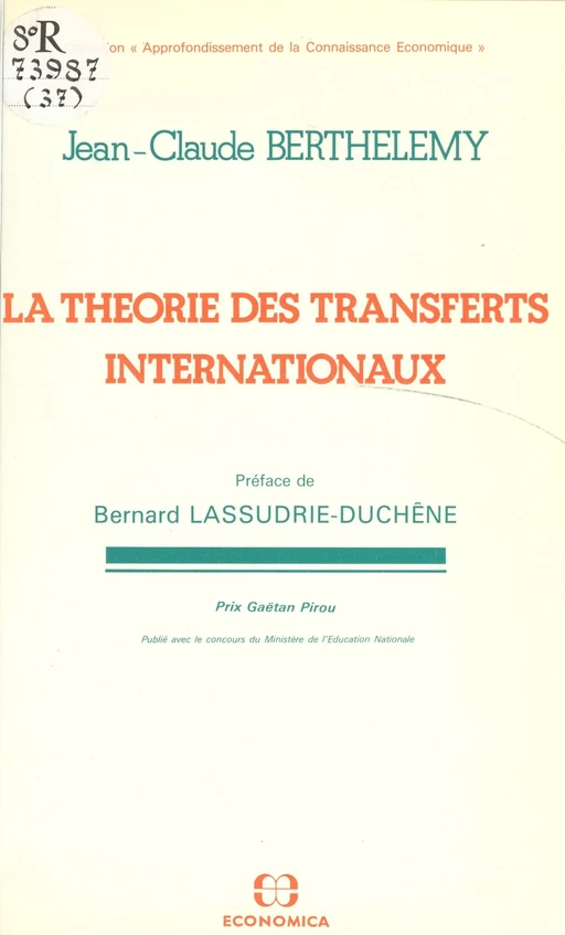 La théorie des transferts internationaux - Jean-Claude Berthélemy - FeniXX réédition numérique